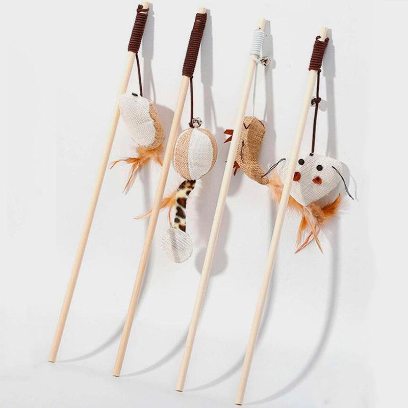 Interactive Cat Toy Mouse Teaser Stick For Fun Playtime