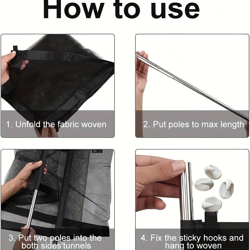 Pet Gate Safety Fence Mesh Isolation No Drilling