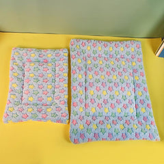 Soft Flannel Pet Cushion Mat for Cozy Sleeping