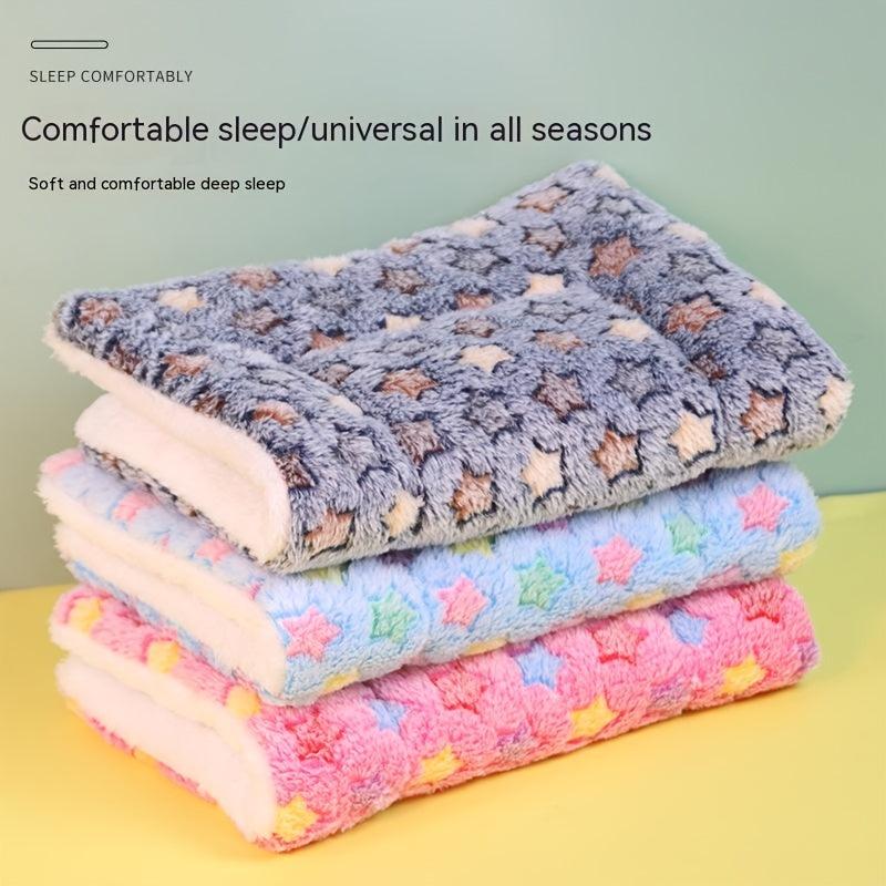 Soft Flannel Pet Cushion Mat for Cozy Sleeping