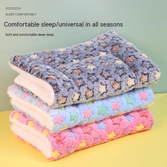 Soft Flannel Pet Cushion Mat for Cozy Sleeping