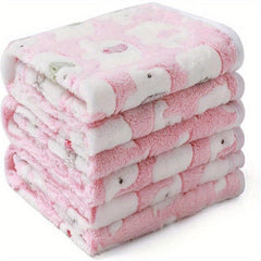 Animal Print Pet Blanket Soft Warm Bedding Dogs Cats