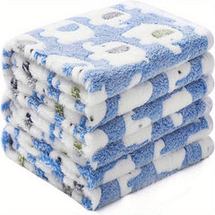 Animal Print Pet Blanket Soft Warm Bedding Dogs Cats