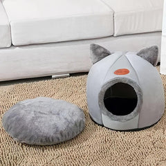 Soft Cozy Cat Cave Bed Removable Winter Warm for Kittens and Pets