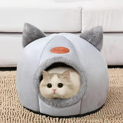 Soft Cozy Cat Cave Bed Removable Winter Warm for Kittens and Pets