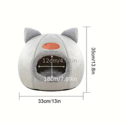 Soft Cozy Cat Cave Bed Removable Winter Warm for Kittens and Pets