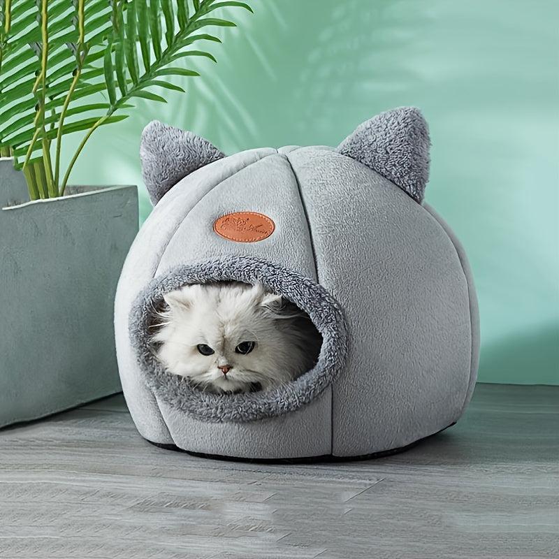 Soft Cozy Cat Cave Bed Removable Winter Warm for Kittens and Pets