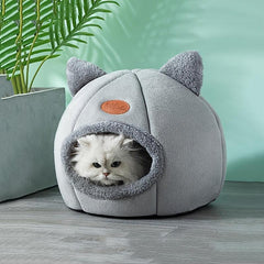 Soft Cozy Cat Cave Bed Removable Winter Warm for Kittens and Pets
