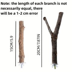 Bird Perch Stands Natural Wood Parrot Perch Bird Cage Accessories Bird Toy