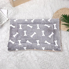 Cartoon Gray Bone Pattern Double Layer Pet Mat