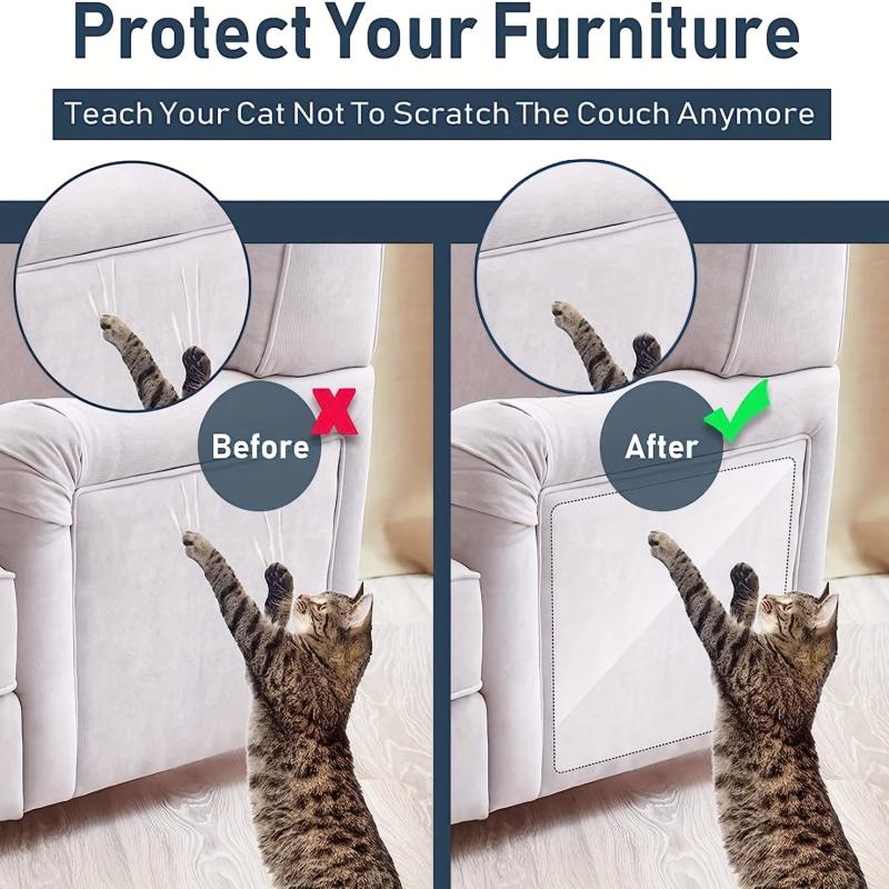 5pcs Cat Training Mats Anti Scratch Deterrent Tape Pad for Furniture