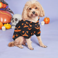 Halloween Pets Hooded Dog Sweatshirt Pumpkin Puppy Hoodies
