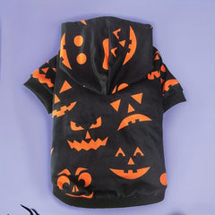 Halloween Pets Hooded Dog Sweatshirt Pumpkin Puppy Hoodies