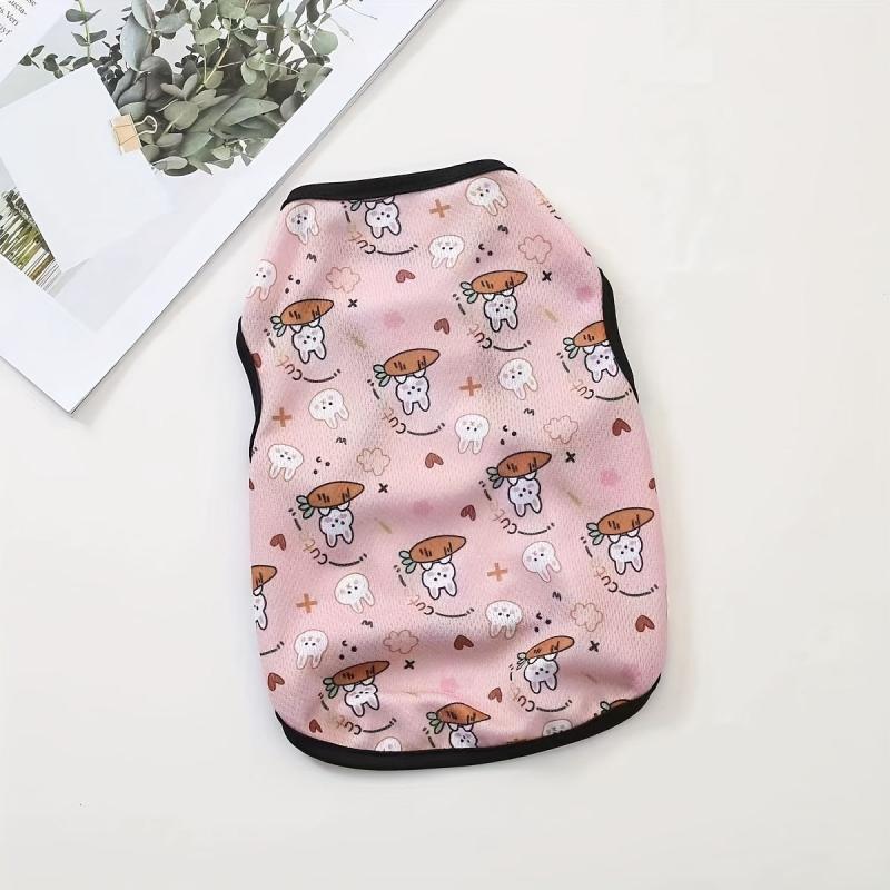 Breathable Cartoon Pet Vest for Summer Parties and Comfort