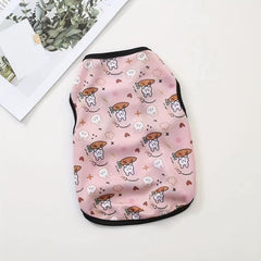 Breathable Cartoon Pet Vest for Summer Parties and Comfort