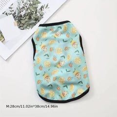 Breathable Cartoon Pet Vest for Summer Parties and Comfort