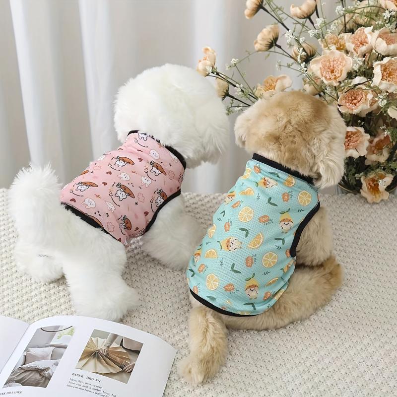 Breathable Cartoon Pet Vest for Summer Parties and Comfort