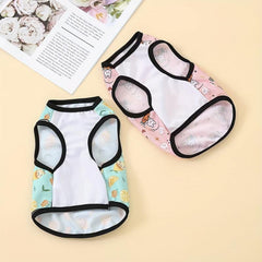Breathable Cartoon Pet Vest for Summer Parties and Comfort