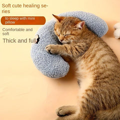 Soft U-Shaped Cat Pillow for Deep Sleep