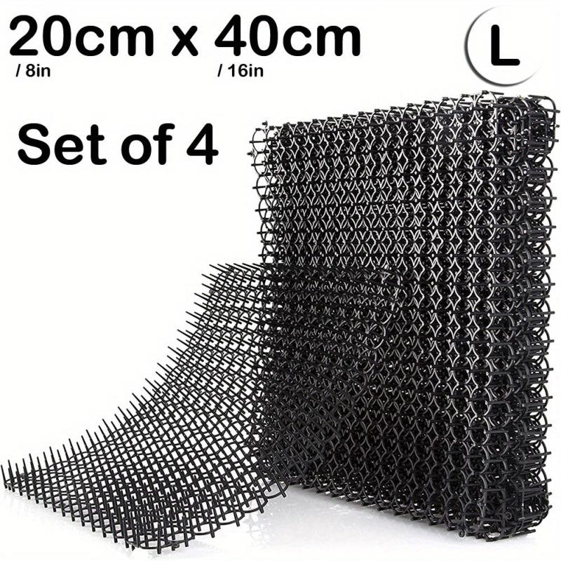 Cat Repellent Mat 4-Pack Durable Scat Mats for Dogs Keep Cats Out of Yard