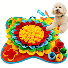 Colorful Flowers Bones Snuffle Mat for Dogs