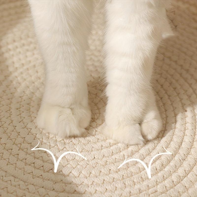 Handwoven Rattan Cat Nest Bed with Interactive Ball