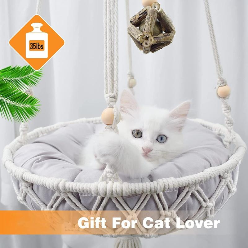 Bohemia Cat Hammock Wall Cat Nest Handwoven Cat Window Perch