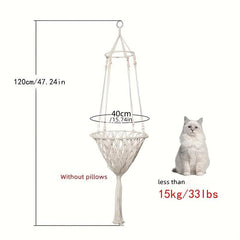 Bohemia Cat Hammock Wall Cat Nest Handwoven Cat Window Perch