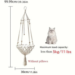 Bohemia Cat Hammock Wall Cat Nest Handwoven Cat Window Perch