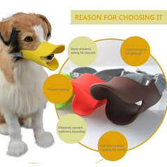 Silicone Dog Muzzle Anti Bite Duck Mask for Small Pets