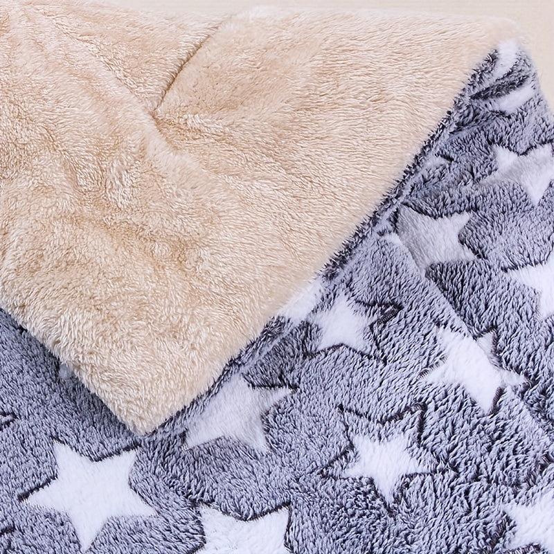 Thick Cartoon Star Pattern Double Layer Pet Cushion Cat Bed