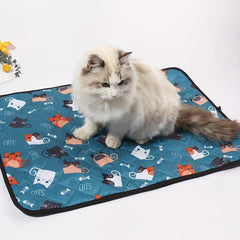Non Slip Cat Bed with Cat Pattern - Comfortable Sleeping Pad