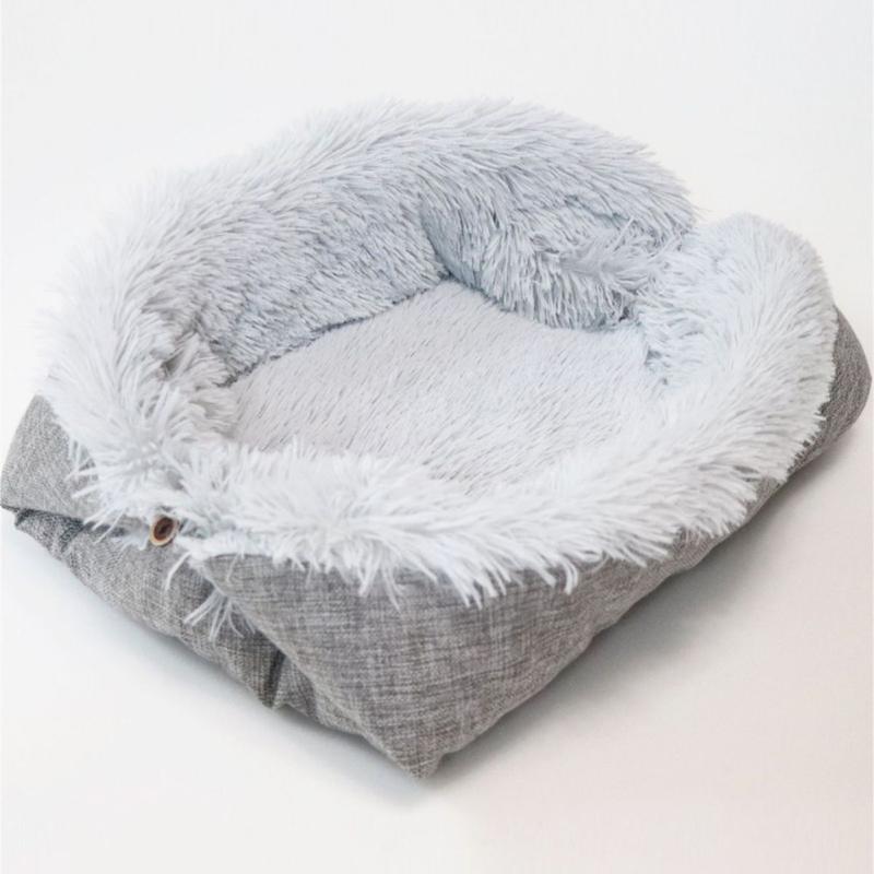 Plush Cat Bed Warm Cat Mat Dual purpose Folding Cat Mattress
