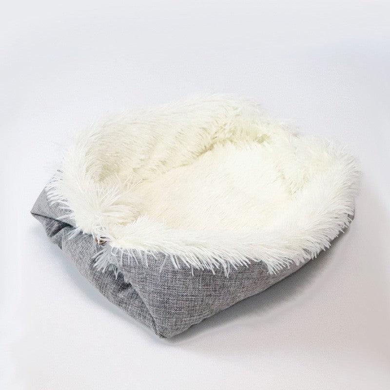Plush Cat Bed Warm Cat Mat Dual purpose Folding Cat Mattress