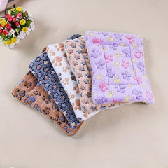 Cartoon Coffee Dog Paw Pattern Double Layer Pet Cushion