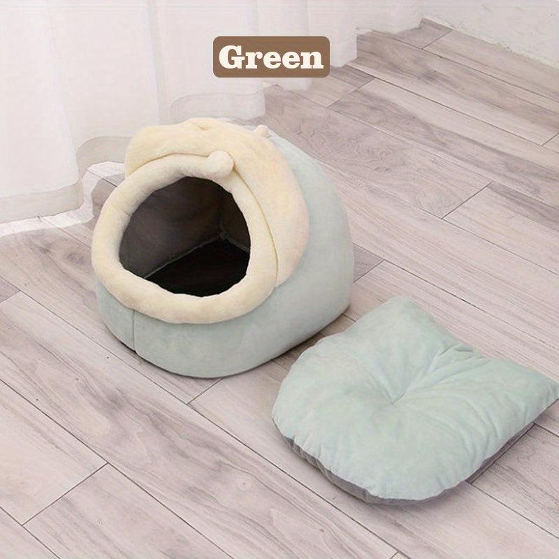 Cozy Cat Villa House with Detachable Cushion and Enclosed Tent