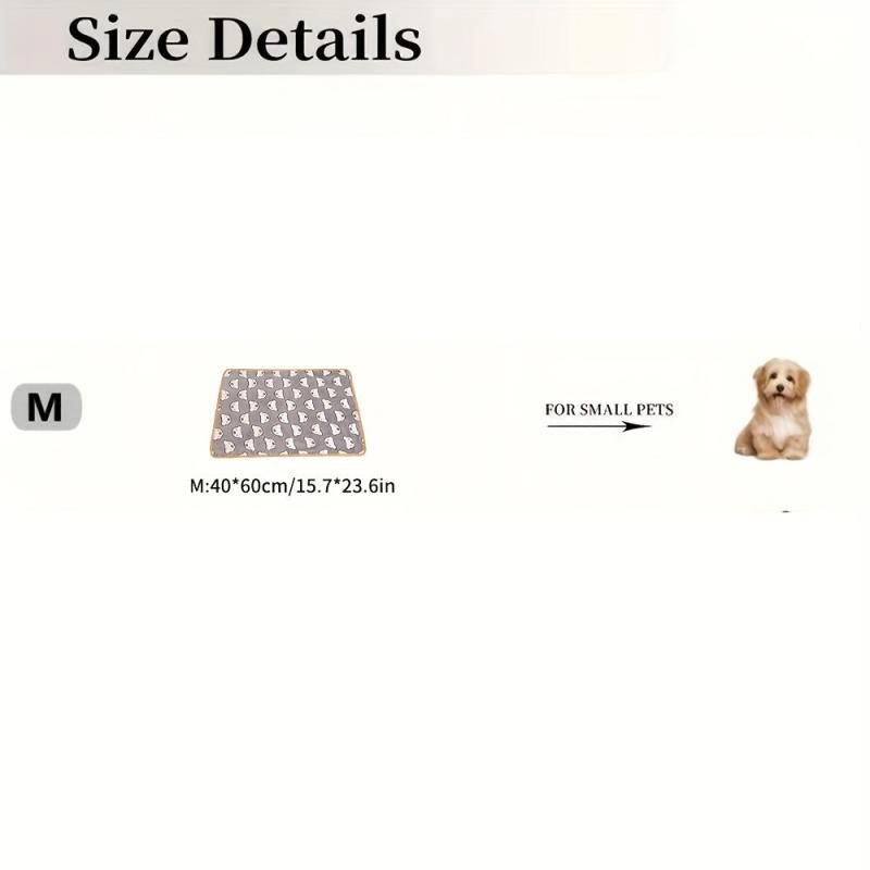 Coral Cartoon Bear Pet Blanket for Small Cats & Dogs