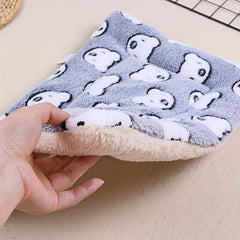 Grey Bear Pattern Double Layer Pet Cushion All Seasons Cat Mat
