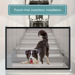 Pet Dog Gate Mesh Dog Fence Foldable Breathable Net Dog Fence