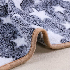 Summer Dog Blanket Breathable Cartoon Grey Bone Print Pet Blanket