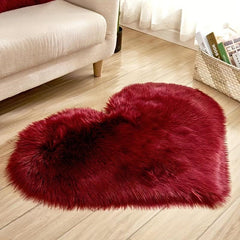 Cozy Heart Shaped Pet Bed Blanket for Dogs and Cats Wine Red Plush Blanket