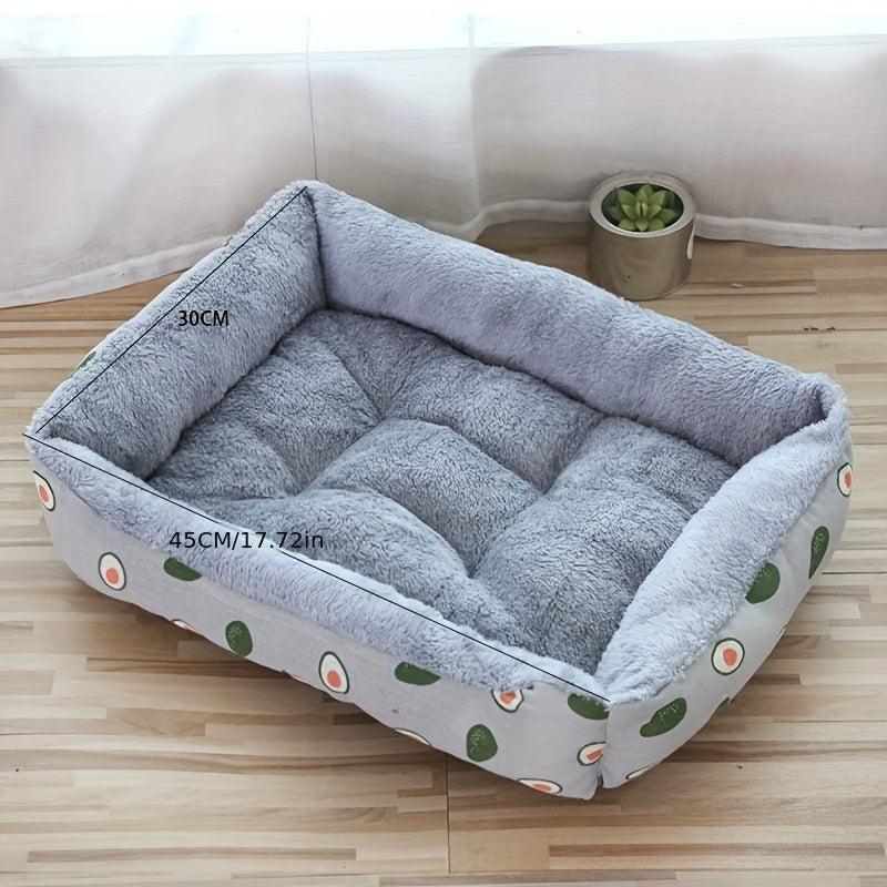 Rectangular Soft Cat Nest Thickened Warm Cat Sofa Bed Mat Cat Cushion Nest
