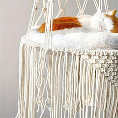 Hand woven Cat Nest Hammock Basket Wall Hanging Pet Basket