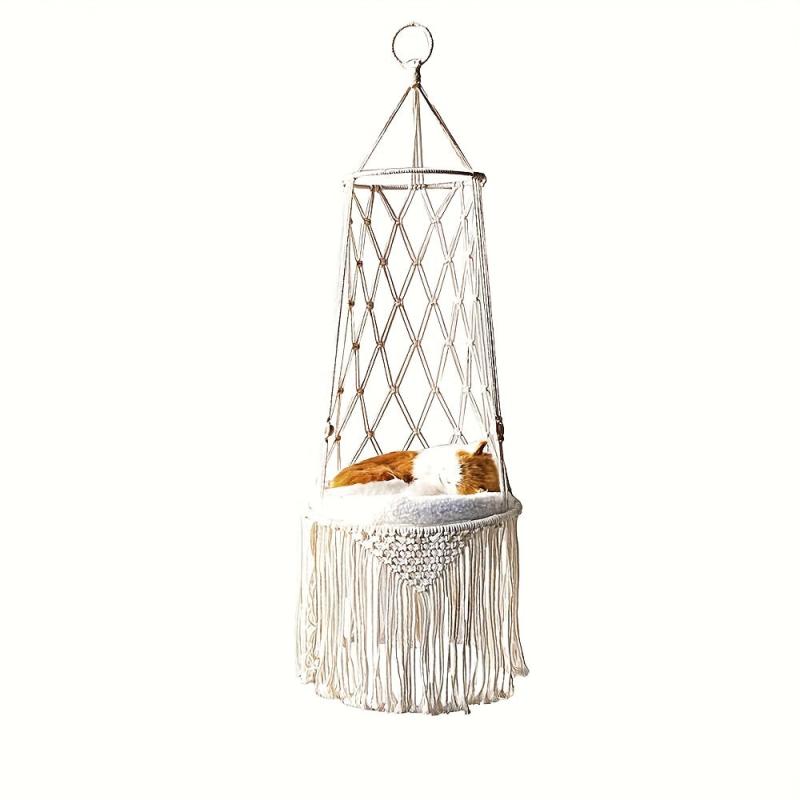 Hand woven Cat Nest Hammock Basket Wall Hanging Pet Basket