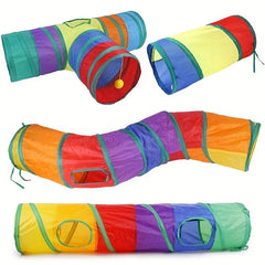 Foldable Cat Tunnel With Ball Kitten Toy