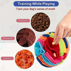 Pet Ball Toy Interactive Sniffing Food Leaking Chew Squeaky Toy