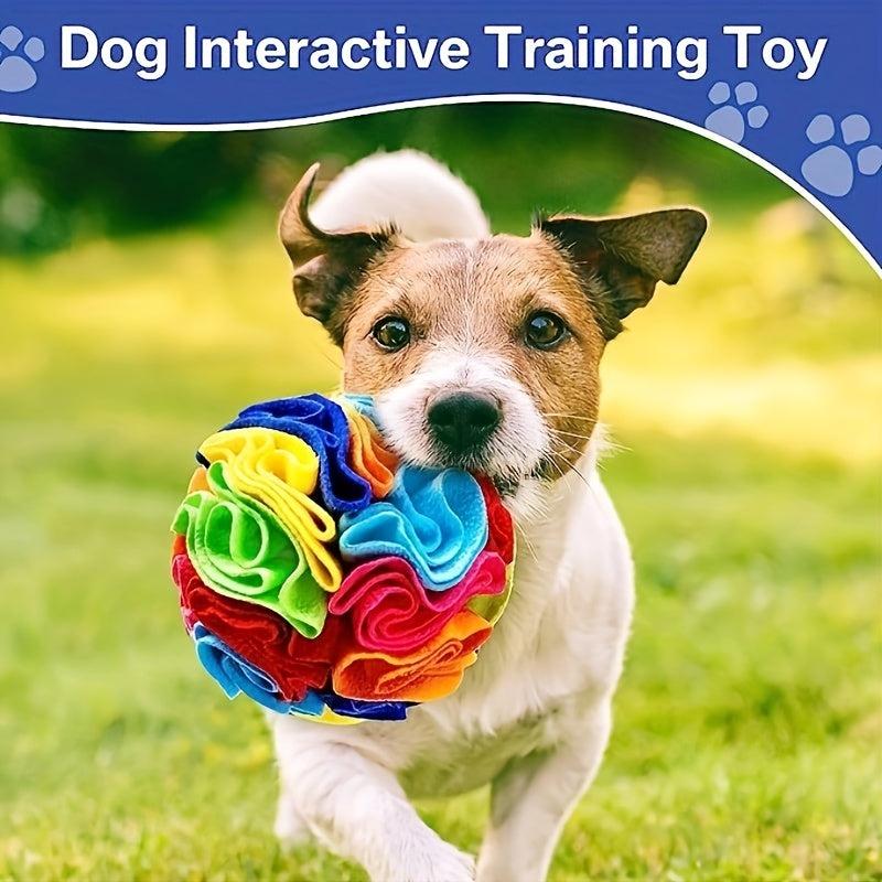 Pet Ball Toy Interactive Sniffing Food Leaking Chew Squeaky Toy