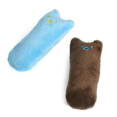 Fluffy Stuffed Kitten Teething Toy Plush Cat Chew Toy