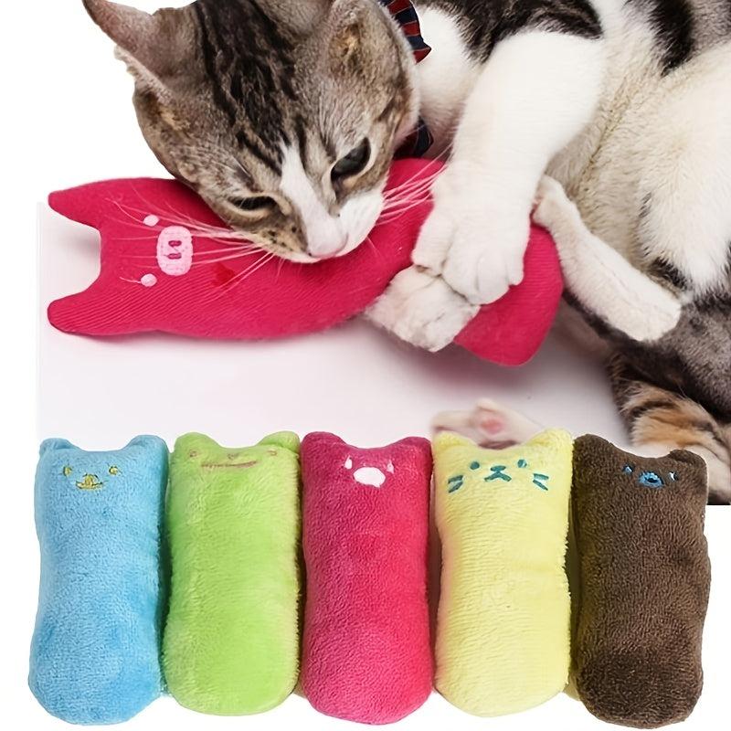 Fluffy Stuffed Kitten Teething Toy Plush Cat Chew Toy