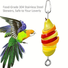 Stainless Steel Bird Skewer for Parrots and Cockatoos